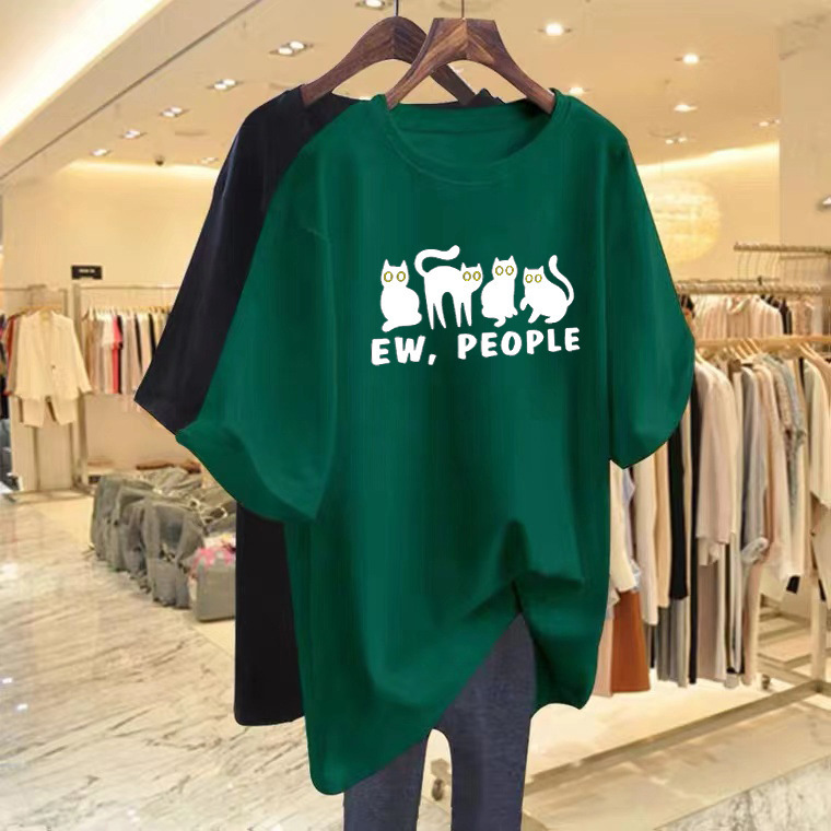 Summer Loose Common Style Casual T-shirt Half-sleeve Plus Size Top - Image 7