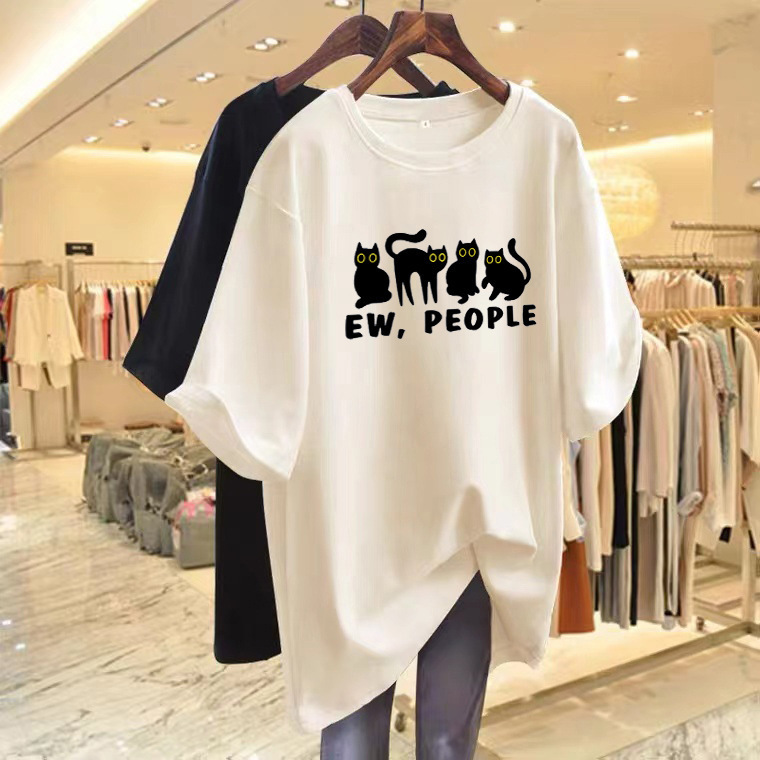 Summer Loose Common Style Casual T-shirt Half-sleeve Plus Size Top - Image 2