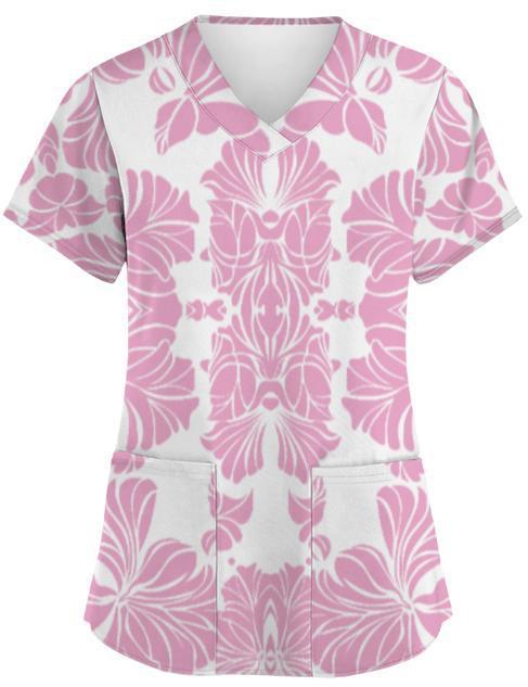 Summer Casual New Women's V-neck Cloth For Nursing Workers Short Sleeve - Image 10