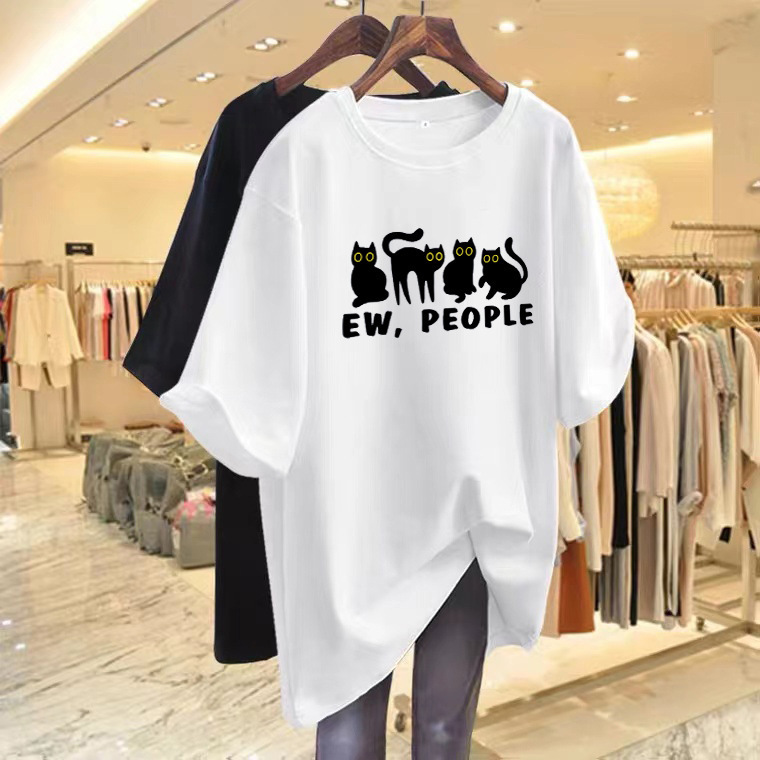 Summer Loose Common Style Casual T-shirt Half-sleeve Plus Size Top - Image 10
