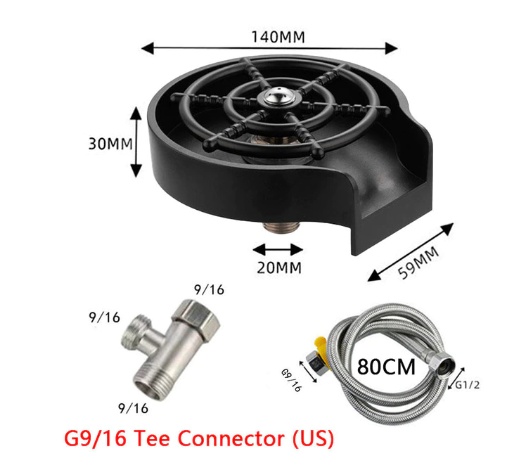 Bar Counter Cup Washer Sink High-pressure Spray Automatic Faucet Coffee Pitcher Wash Cup Tool Kitchen - Image 4