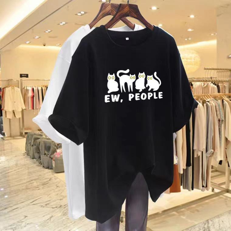 Summer Loose Common Style Casual T-shirt Half-sleeve Plus Size Top - Image 6