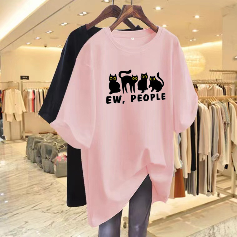 Summer Loose Common Style Casual T-shirt Half-sleeve Plus Size Top - Image 3