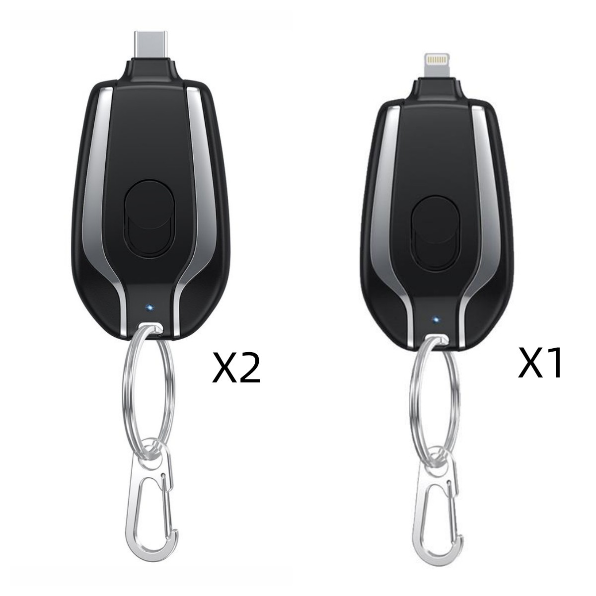 1500mAh Mini Power Emergency Pod Keychain Charger With Type-C Ultra-Compact Mini Battery Pack Fast Charging Backup Power Bank - Image 2