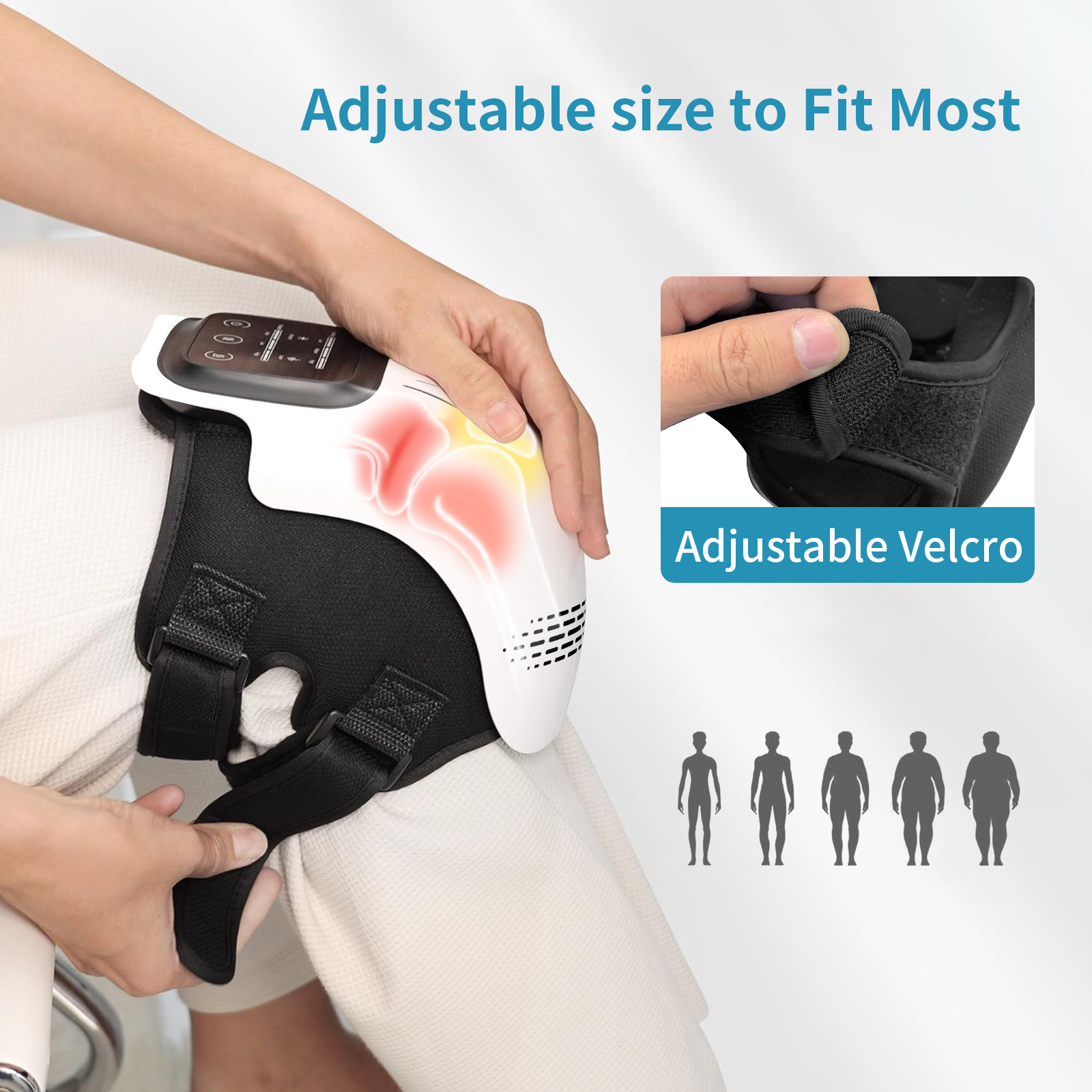 Intelligent Home Use Electric Intelligent Kneading Heating Knee Massager Rechargeable Pain Relief Infrared Laser Vibration Knee Massager - Image 2
